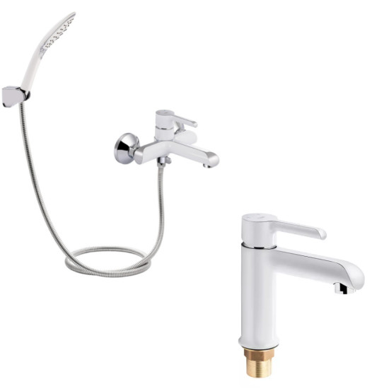 Набор 2в1 Qtap Grand (c душевым гарнитуром) QTGRAWCR006 Chrome/White + Qtap Grand QTGRAWCR001F White