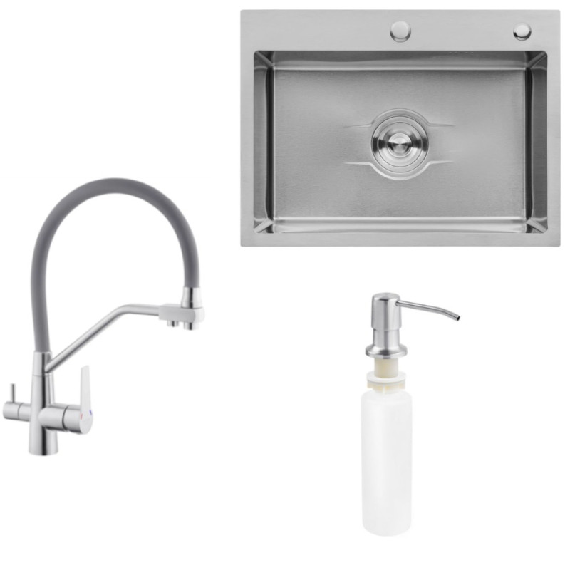 Набор 3в1 Kroner KRP Derby - 5843HM Brush (2,5/0,5 мм) + Kroner KRP Spender - 016 + Kroner KRP Edelstahl Klassisch - ESG03817GRA