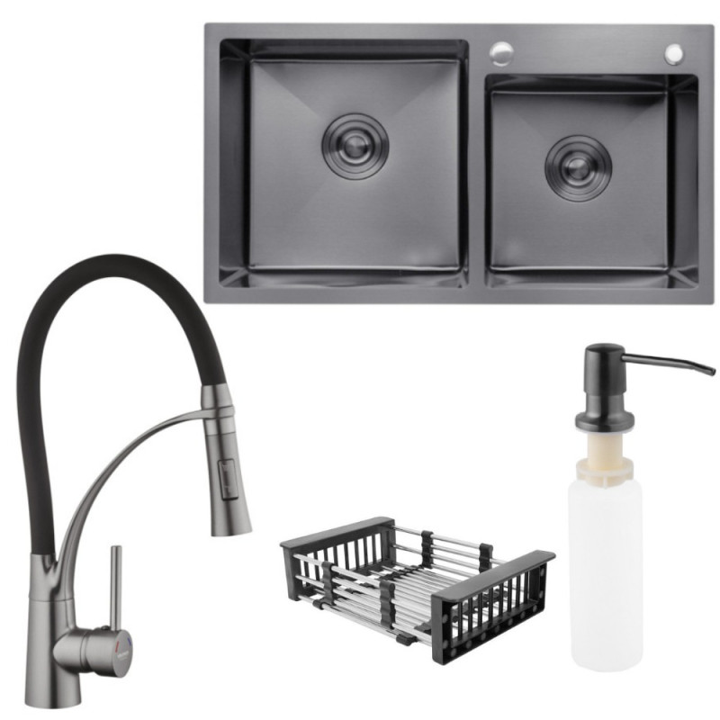 Набор 3в1 Kroner KRP Ersel - GRP03393BLK + Kroner KRP Schwarze - 7843ZHM PVD (3.0/1.0 мм) + Kroner KRP Spender - 026