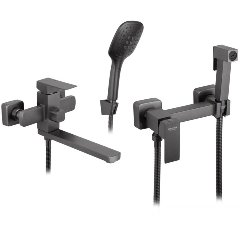 Набор 2в1 Kroner KRP Edelstahl Kubus - PVD070 + Kroner KRP Edelstahl Kubus - PVD052