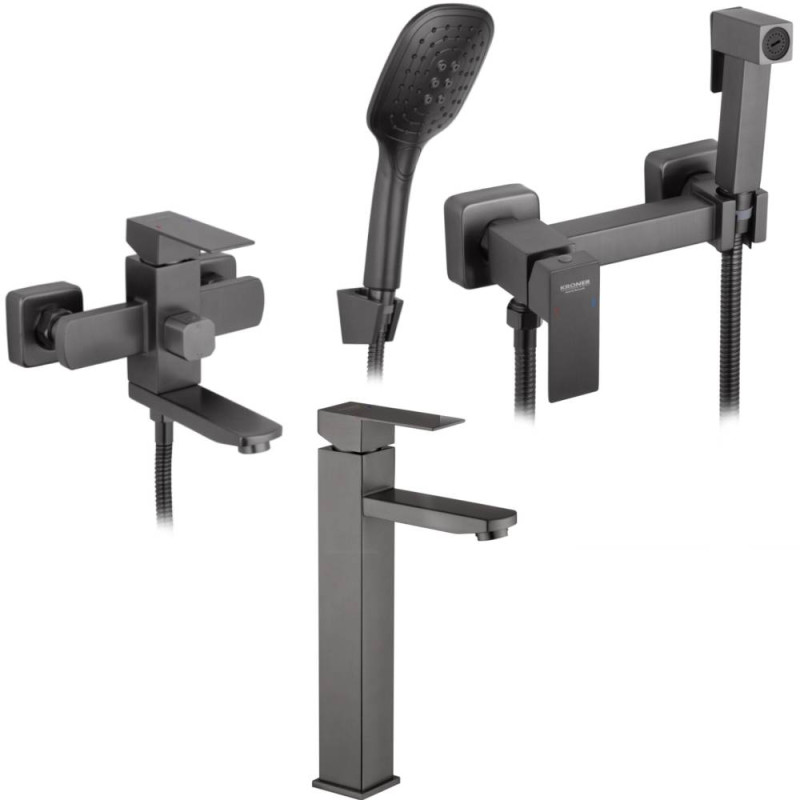 Набір 3в1 Kroner KRP Edelstahl Kubus - PVD060 + Kroner KRP Edelstahl Kubus - PVD052 + Kroner KRP Edelstahl Kubus - PVD010-3