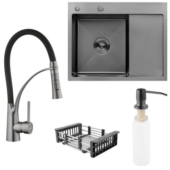Набор 3в1 Kroner KRP Ersel - GRP03393BLK + Kroner KRP Schwarze - 6350LHM PVD (3.0/1.0 мм) + Kroner KRP Spender - 026