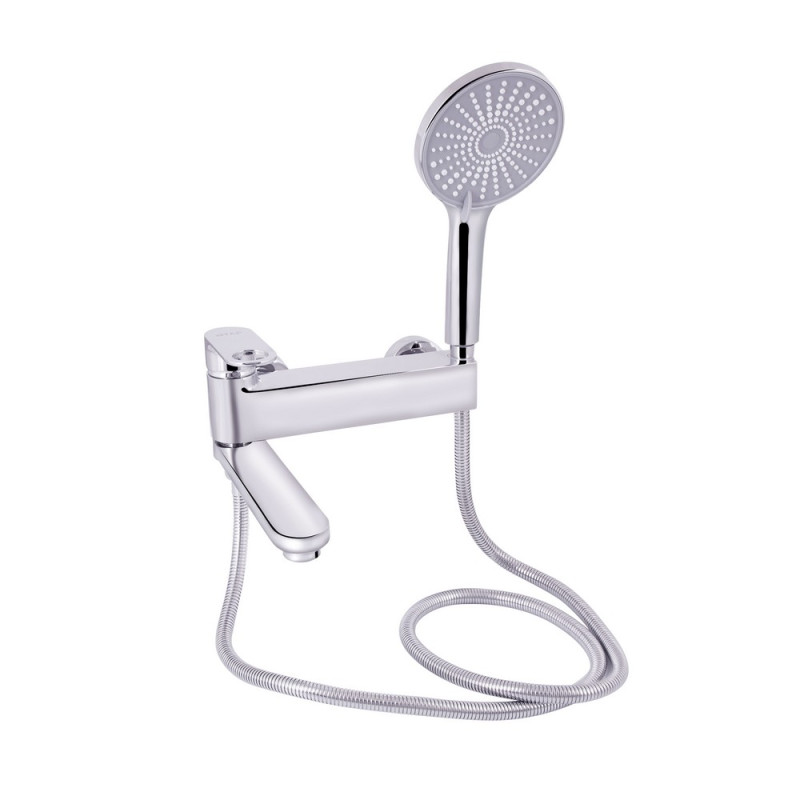 Смеситель для ванны Qtap Jay с поворотным изливом (c душевым гарнитуром) QTJAY260CRM45542 Chrome