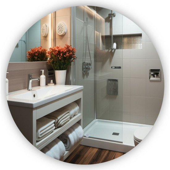Дзеркало Qtap Taurus R1000 з LED-підсвічуванням Touch, з антизапотіванням, з димером QTTAUR100049004