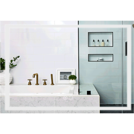 Дзеркало Qtap Mideya MI1) 1200х800 з LED-підсвічуванням Touch, з антизапотіванням, димером QT2078F613W