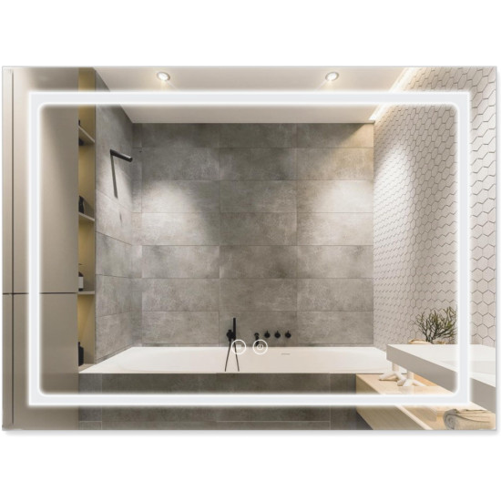 Дзеркало Qtap Mideya (DC-F904) 800х600 з LED-підсвічуванням Touch, з димером QT2078F904W