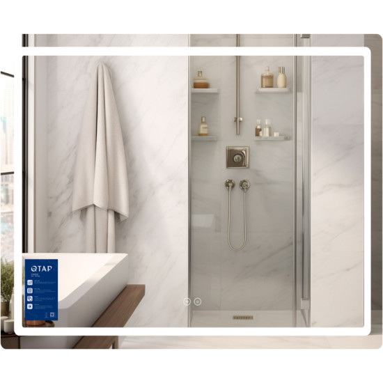 Дзеркало Qtap Mideya (MI2) 900х700 з LED-підсвічуванням Touch, з антизапотіванням, з димером, рег. яскравості QT2078NCF9070