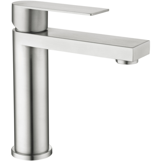 Змішувач для раковини низький Lidz Nexus 001F (k35) LDNEX001FNKS49184 Nickel