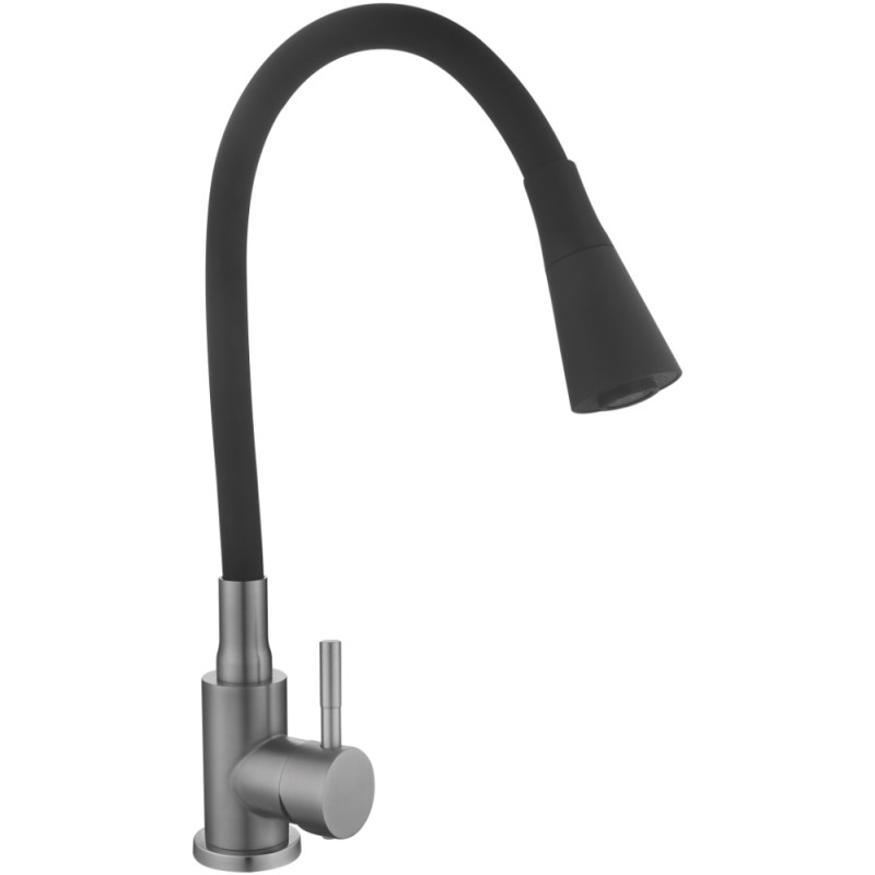 Смеситель для кухни Lidz Aria 015F31 (k35) с гибким изливом LDARI015F31BGRP49566 Graphite/Black