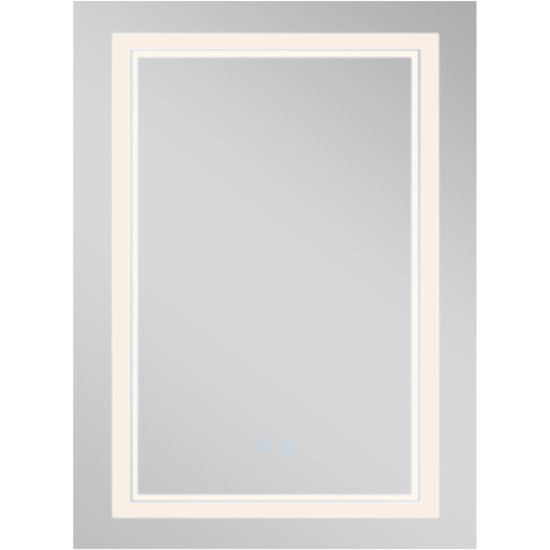 Дзеркало Qtap Cardinal 600х800 з LED-підсвічуванням Touch, з антизапотіванням, з димером, рег. темп. кольору (3000-6500K) QT0478C6080