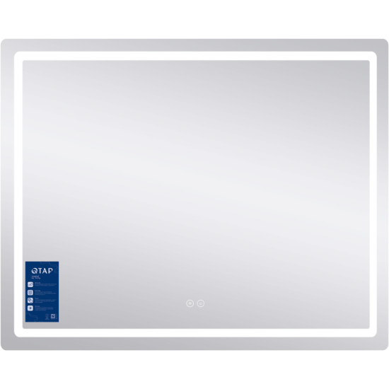 Дзеркало Qtap Mideya (DC-F910) 1000х800 з LED-підсвічуванням Touch, з антизапотіванням, димером QT2078F910W