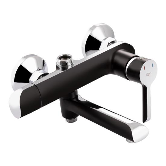 Набор 2в1 Qtap Grand на три потребителя (с изливом) QTGRABCR1004 Chrome/Black + Qtap Grand QTGRABCR001F Chrome/Black