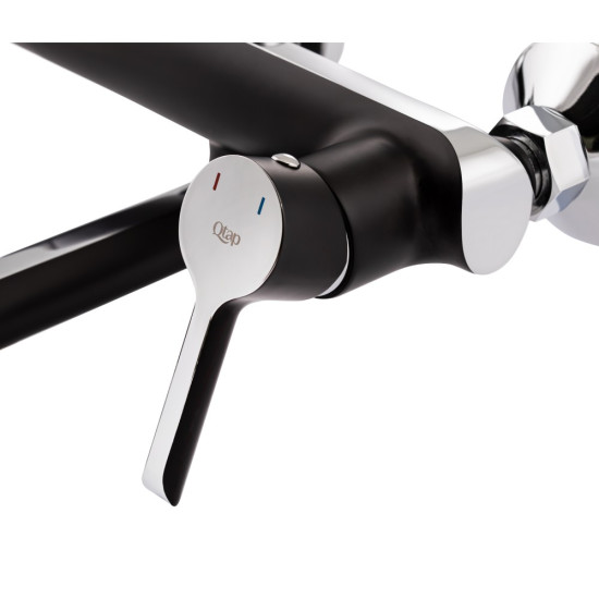 Набор 2в1 Qtap Grand на три потребителя (с изливом) QTGRABCR1004 Chrome/Black + Qtap Grand QTGRABCR001F Chrome/Black