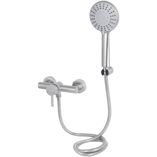 Смеситель для душа Lidz Aria 010 (с душевым гарнитуром) (k35) LDARI010NKS43361 Nickel
