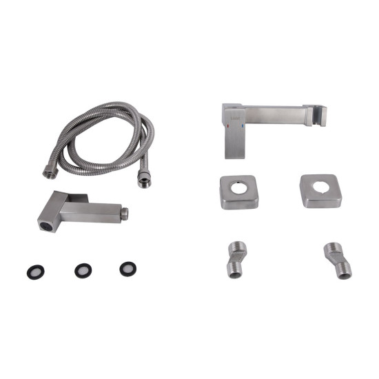 Набор для гигиенического душа Lidz Kubis 110 Nickel LDKUB110NKS46103 прямоугольный