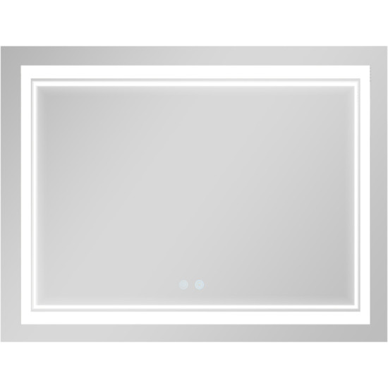 Дзеркало Qtap Cardinal (CA1) 1000х800 з LED-підсвічуванням Touch, з антизапотіванням, з димером, рег. темп. кольору (3000-6500K) QT0478C10080