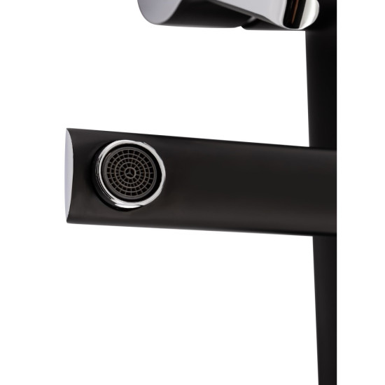 Набор 2в1 Qtap Grand на три потребителя (с изливом) QTGRABCR1004 Chrome/Black + Qtap Grand QTGRABCR001F Chrome/Black
