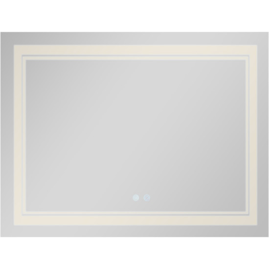 Дзеркало Qtap Cardinal (CA1) 1000х800 з LED-підсвічуванням Touch, з антизапотіванням, з димером, рег. темп. кольору (3000-6500K) QT0478C10080