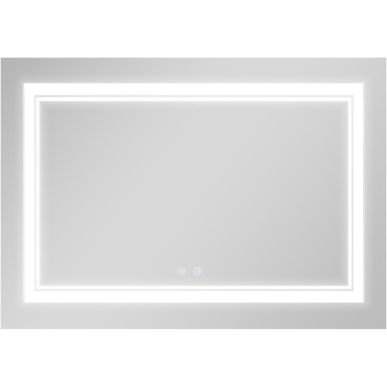 Дзеркало Qtap Cardinal 1200х800 з LED-підсвічуванням Touch, з антизапотіванням, з димером, рег. темп. кольору (3000-6500K) QT0478C12080