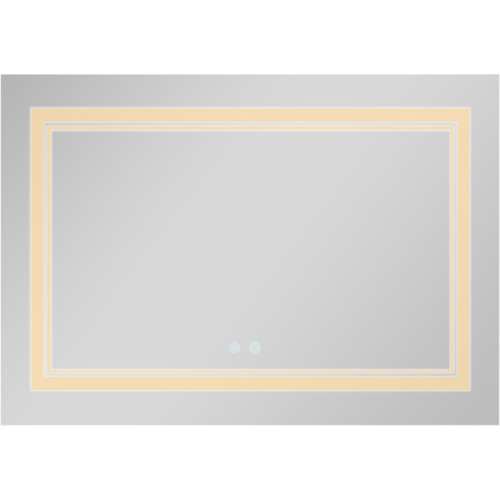 Дзеркало Qtap Cardinal 1200х800 з LED-підсвічуванням Touch, з антизапотіванням, з димером, рег. темп. кольору (3000-6500K) QT0478C12080
