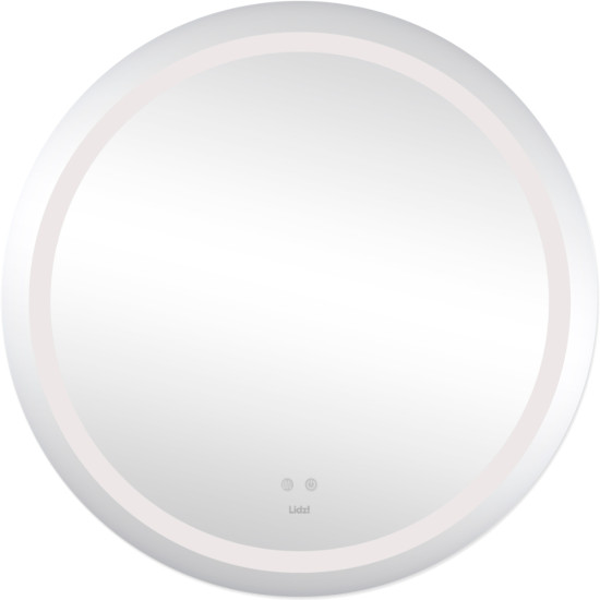 Зеркало Lidz Aria R800 с LED-подсветкой Touch, с антизапотеванием, с диммером, рег. яркости LD78LR800