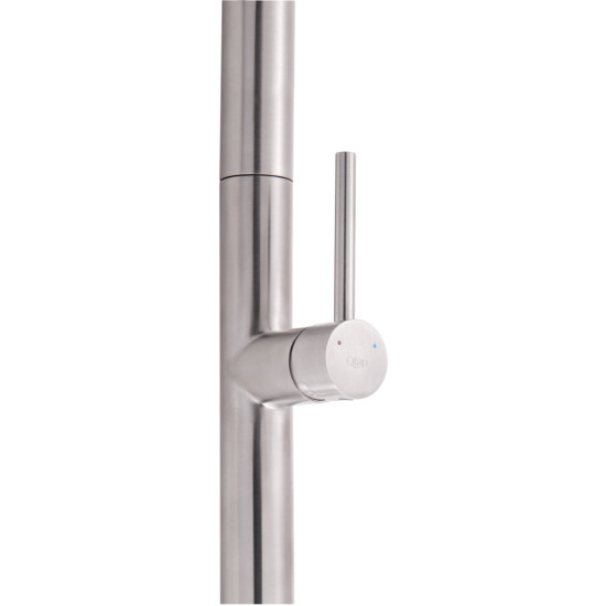 Змішувач для кухні Qtap Lenicka з висувним виливом QTLEN9138103UN Brushed Nickel PVD