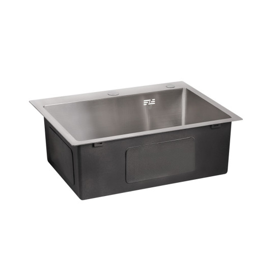 Мойка для кухни интегрированная Lidz Handmade H6050 (LDH6050BRU35371) Brushed Steel 3,0/1,0 мм