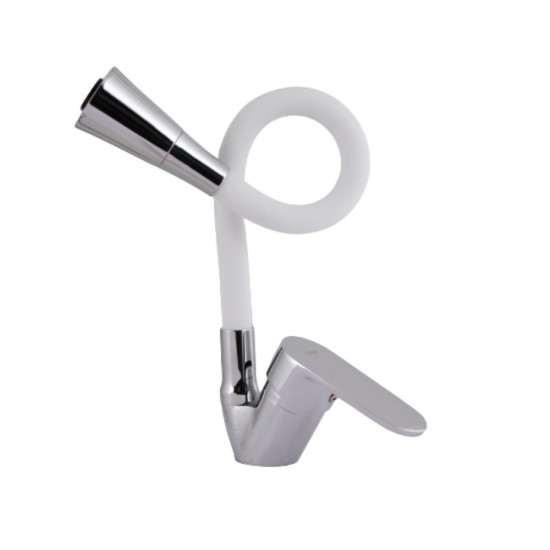 Смеситель для кухни Lidz Tani 008F3 с гибким изливом (k40) LDTAN008F3WCR37037 White / Chrome
