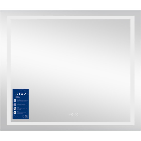 Дзеркало Qtap Mideya (MI1) 800х700 з LED-підсвічуванням Touch, з антизапотіванням, з димером QT2078NCF8070W