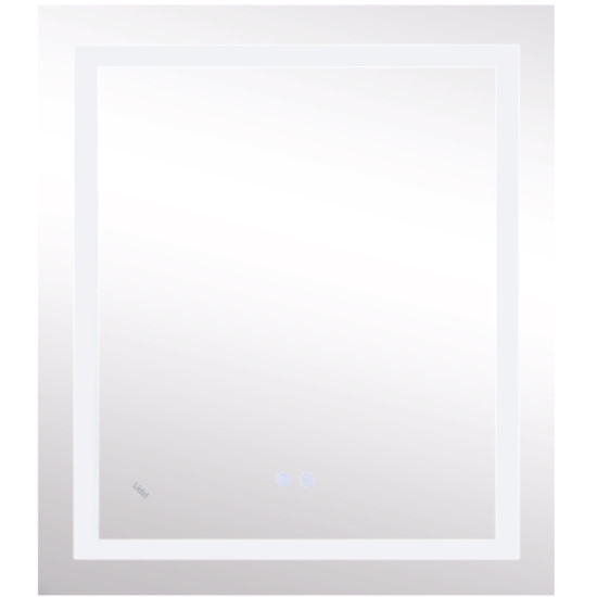 Зеркало Lidz Kubis 700х800 с LED-подсветкой Touch, с антизапотеванием, с диммером, рег. яркости LD78LF9048070
