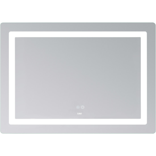 Дзеркало Lidz Kubis (KU2) 1200х800 з LED-підсвічуванням Touch, з антизапотіванням, з димером, рег. яскравості LDKUB120080049007