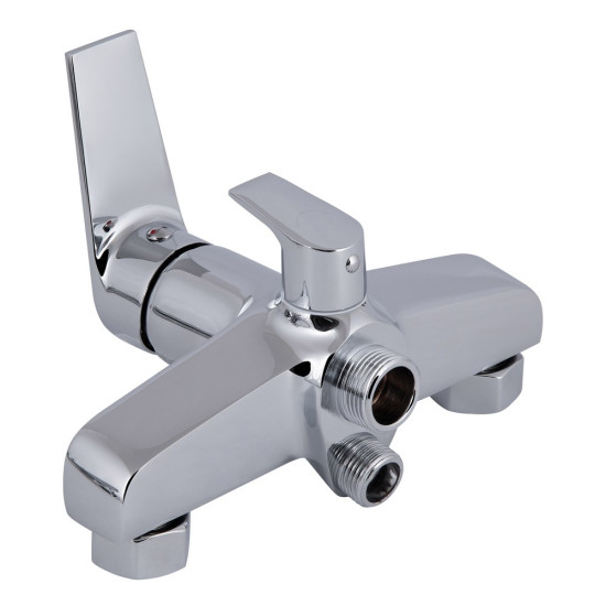 Смеситель для ванны Qtap Stenava New с поворотным изливом (c душевым гарнитуром) QTSTE2601CRM45536 Chrome