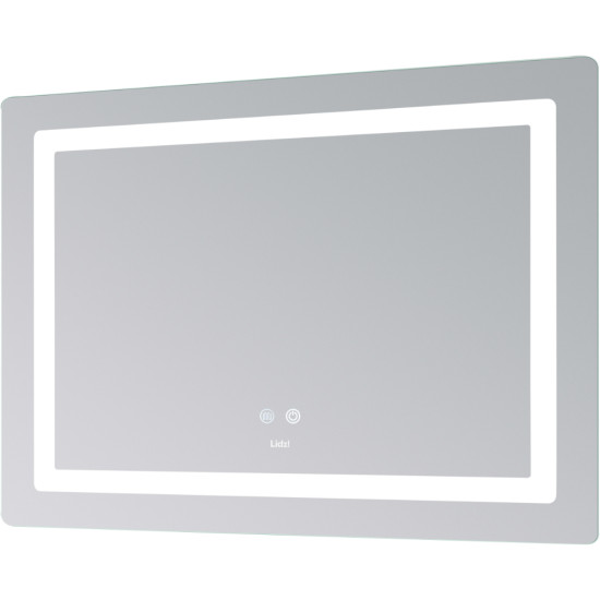 Дзеркало Lidz Kubis (KU2) 1000х800 з LED-підсвічуванням Touch, з антизапотіванням, з димером, рег. яскравості LD78LF6141008048450