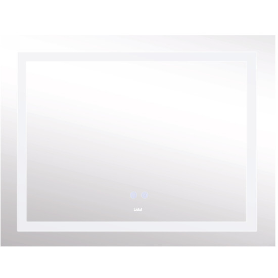 Зеркало Lidz Kubis (KU1) 1200х800 с LED-подсветкой Touch, с антизапотеванием, с диммером, рег. яркости LDKUB120080049008