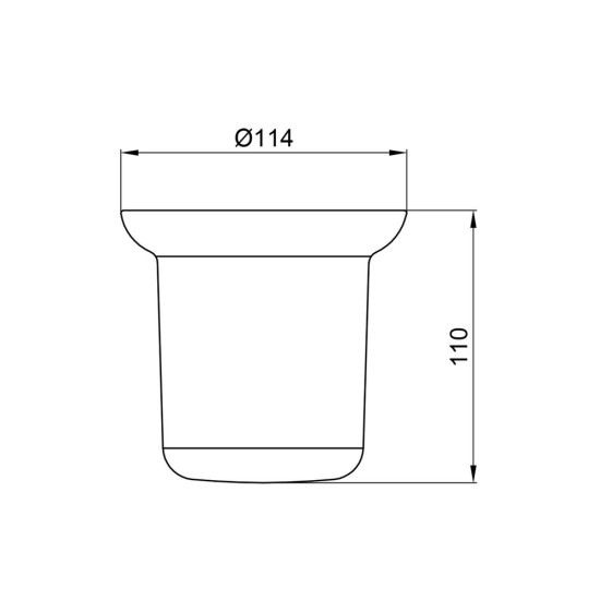 Колба для ёршика Lidz Oreo 0520 (матовое стекло) LDORE0520CRM37455 Chrome