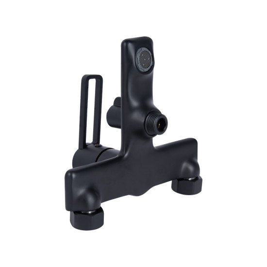 Смеситель для ванны Qtap Taurus (c душевым гарнитуром) QTTAU259BLM45662 Black Matt
