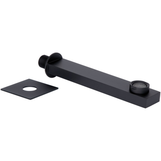 Излив для систем скрытого монтажа Qtap Vytok 180 мм прямоугольный QTVYT246BLM45933 Black Matt
