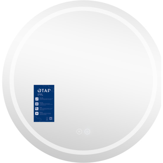 Дзеркало Qtap Mideya R800 з LED-підсвічуванням Touch, з антизапотіванням, димером QT2078NCR8080W