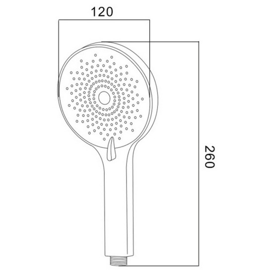 Лейка для ручного душа Lidz Niagara 32 120 мм округлая LDNIA32CRM47554 Chrome
