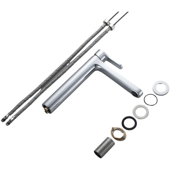 Змішувач латунний для раковини Lidz Astra 001FH високий (k35) LDAST001FHCRM48090 Chrome