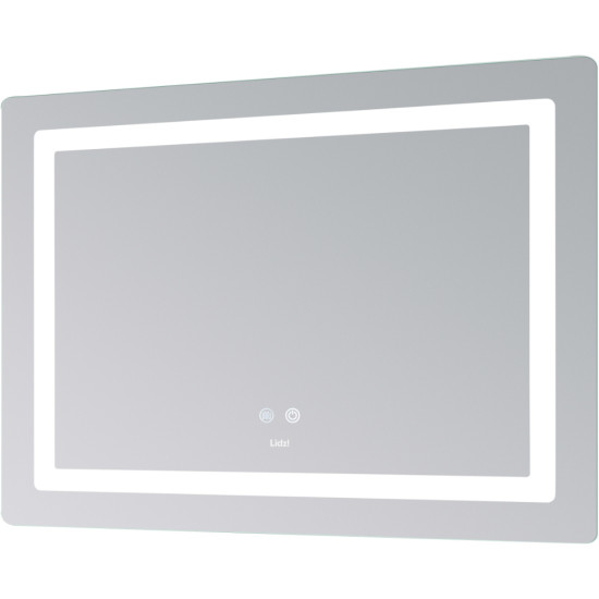 Дзеркало Lidz Kubis (KU2) 900х700 з LED-підсвічуванням Touch, з антизапотіванням, з димером, рег. яскравості LD78LF904907048452