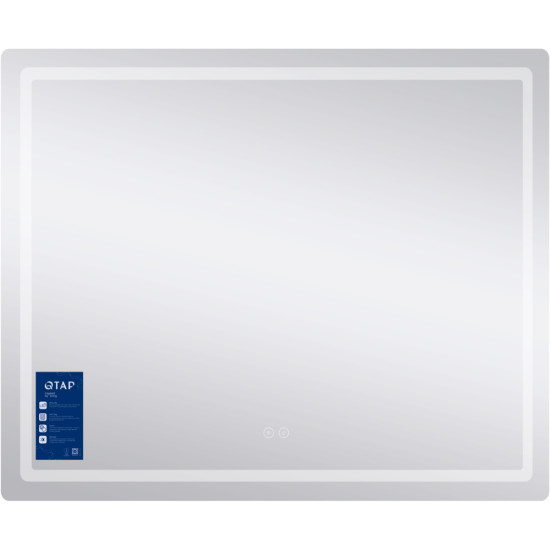 Дзеркало Qtap Mideya (MI2) 900х700 з LED-підсвічуванням Touch, з антизапотіванням, з димером, рег. яскравості QT2078NCF9070
