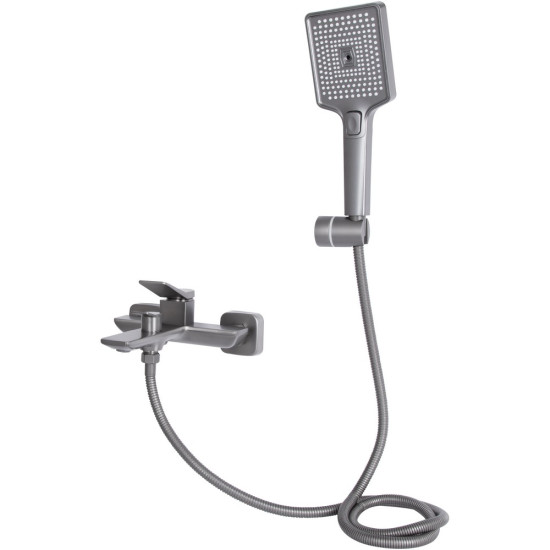 Смеситель для ванны Qtap Presto (c душевым гарнитуром) QTPRE259GRP45584 Graphite