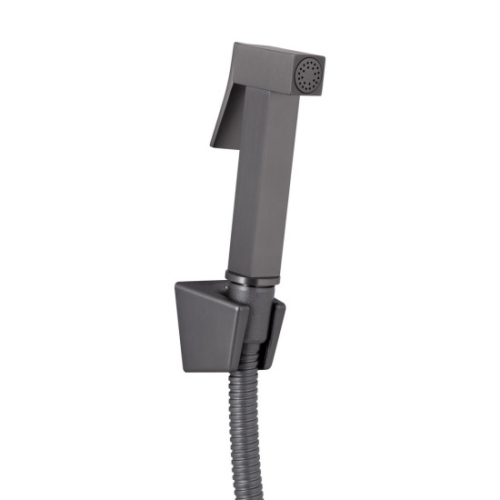 Смеситель для раковины Qtap Gemini (с гигиеническим душем) QTGEM272GMB45692 Gunmetal Black PVD