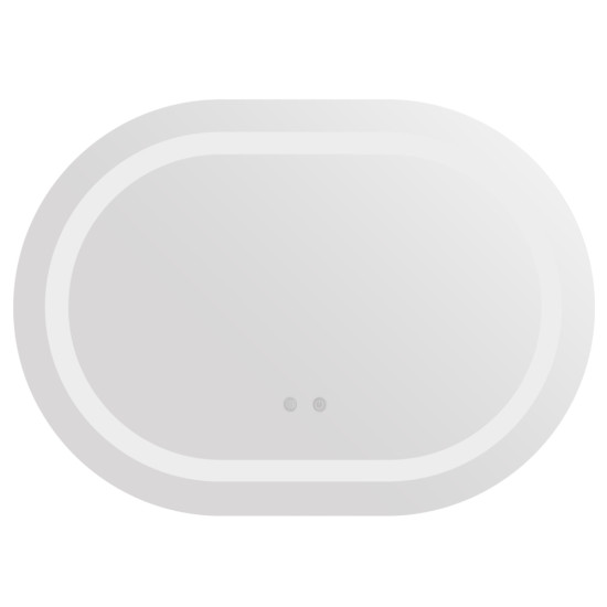 Зеркало Qtap Gemini 650х900 с LED-подсветкой Touch, с антизапотеванием, с диммером, рег. темп. цвета (3000-6500K) QT2578R6590