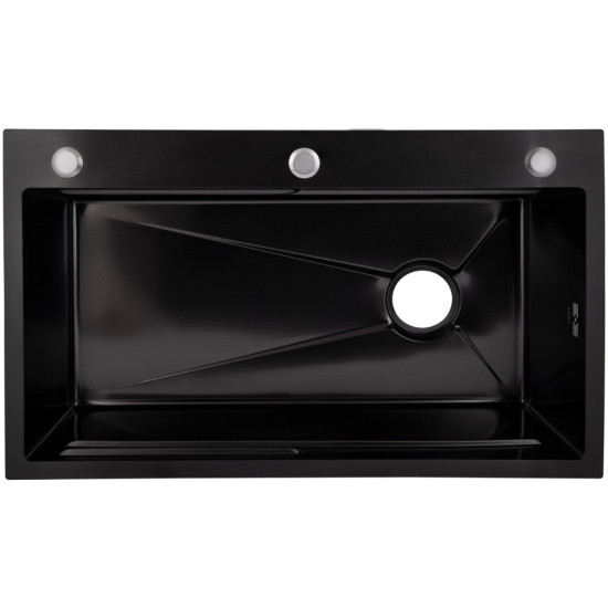 Lidz Handmade H7545B Мойка для кухни интегрированная Decor Black PVD Honeycomb 3,0/1,0 мм LDH7545BDECPVD48373
