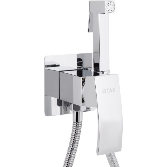 Набор для гигиенического душа Qtap Swan Cascada прямоугольный QTSWA262CRM45567 Chrome