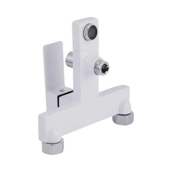 Смеситель для ванны Qtap Gemini (c душевым гарнитуром) QTGEM259CRW45683 Chrome/White