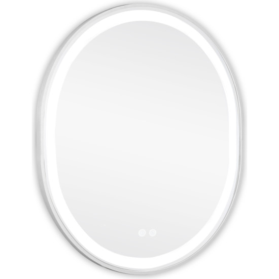 Дзеркало Qtap Gemini 800х700 з LED-підсвічуванням Touch, з антизапотіванням, з димером, рег. темп. кольору (3000-6500K) QT2578R8071W