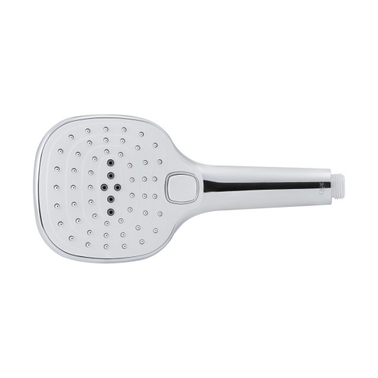Лійка для ручного душу Qtap Rucni 120х120 мм прямокутна QTHLA120N3KCW Chrome/White